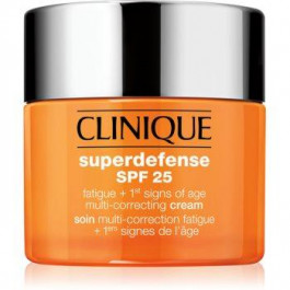 CLINIQUE Superdefense SPF 25 крем проти перших ознак старіння для сухої та комбінованої шкіри SPF 25 50 мл