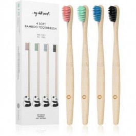 My White Secret Bamboo Toothbrush зубна щітка бамбукова soft 4 кс