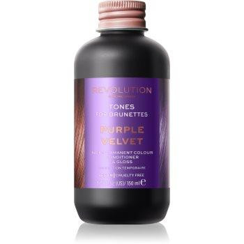 Revolution Haircare Tones For Brunettes тональний бальзам для волосся коричневих відтінків відтінок Purple Velvet 150 мл - зображення 1