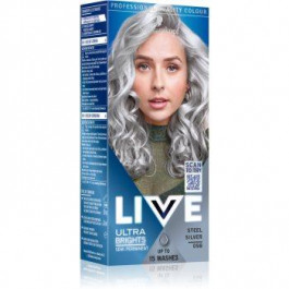   Schwarzkopf LIVE Ultra Brights or Pastel перманентна фарба для волосся відтінок 98 Steel Silver