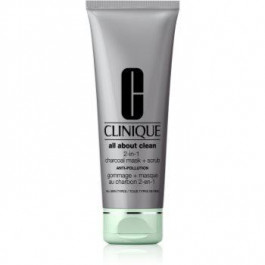 CLINIQUE All About Clean 2-in-1 Charcoal Mask + Scrub очищаюча маска для обличчя 100 мл