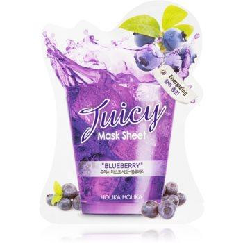 Holika Holika Juicy Mask Sheet Blueberry тканинна маска для обличчя з віталізуючим ефектом 20 мл - зображення 1