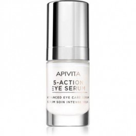 Apivita 5-Action Eye Serum інтенсивна сироватка для шкріри навколо очей 15 мл