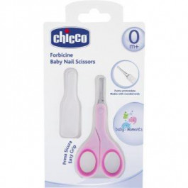 Chicco Baby Moments дитячі ножиці з круглим кінчиком 0m+ Pink 1 кс