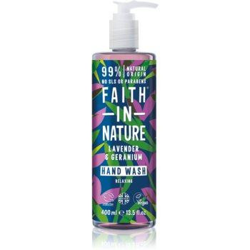 Faith In Nature Lavender & Geranium натуральне рідке мило для рук з ароматом лаванди 400 мл - зображення 1