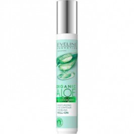 Eveline Organic Aloe+Collagen роликовий гель для шкіри навколо очей зі зволожуючим ефектом 15 мл