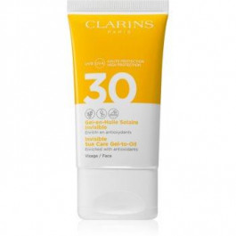 Clarins Invisible Sun Care Gel-to-Oil флюїд для засмаги для шкіри обличчя SPF 30 50 мл