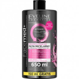 Eveline FaceMed+ очищуюча міцелярна вода для зняття макіяжу з детокс-ефектом 650 мл