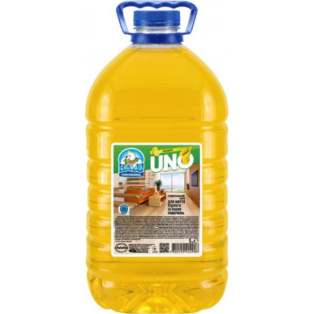 BALU Універсальний засіб для миття підлоги та інших поверхонь  Uno Лимон 5 л (4820159422906) - зображення 1