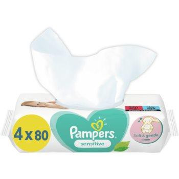 Pampers Sensitive XXL вологі очищуючі серветки для дітей для чутливої шкіри 4x80 кс - зображення 1