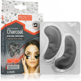Beauty Formulas Charcoal гідрогелева маска для шкіри навколо очей з активованим вугіллям 6 кс