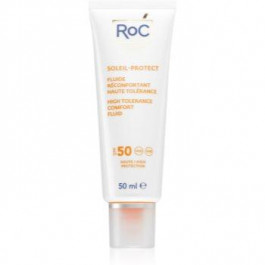 RoC Soleil Protect High Tolerance Comfort Fluid флюїд для засмаги для шкіри обличчя SPF 50 50 мл