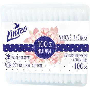 Linteo Natural ватні палички коробка 100 кс - зображення 1