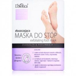 L'biotica Masks шкарпетки для пом’якшення та зволоження шкіри ніг з ефектом ексфоліації 40 мл