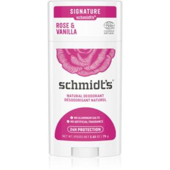 Schmidt's Rose + Vanilla твердий дезодорант без вмісту солей алюмінію 75 гр - зображення 1