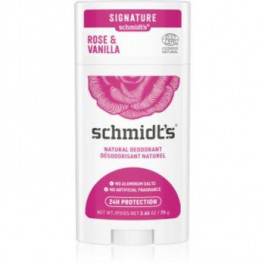 Schmidt's Rose + Vanilla твердий дезодорант без вмісту солей алюмінію 75 гр