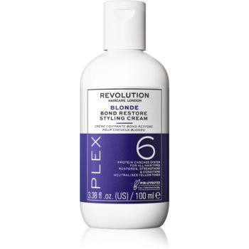 Revolution Haircare Plex Blonde No.6 Bond Restore Styling Cream незмивний відновлюючий догляд для пошкодженого волосся 1 - зображення 1