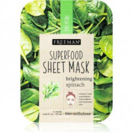 Freeman Beauty Superfood Spinach освітлювальна косметична марлева маска 25 мл