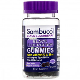 Sambucol Черная бузина с витамином C и Цинком (Black Elderberry Vitamin C and Zinc) 30 жевательных таблеток