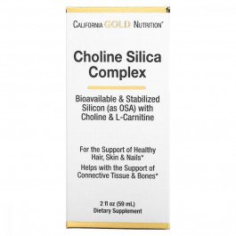 California Gold Nutrition Холиновый и кремниевый комплекс (Choline Silica Complex) 60 мл