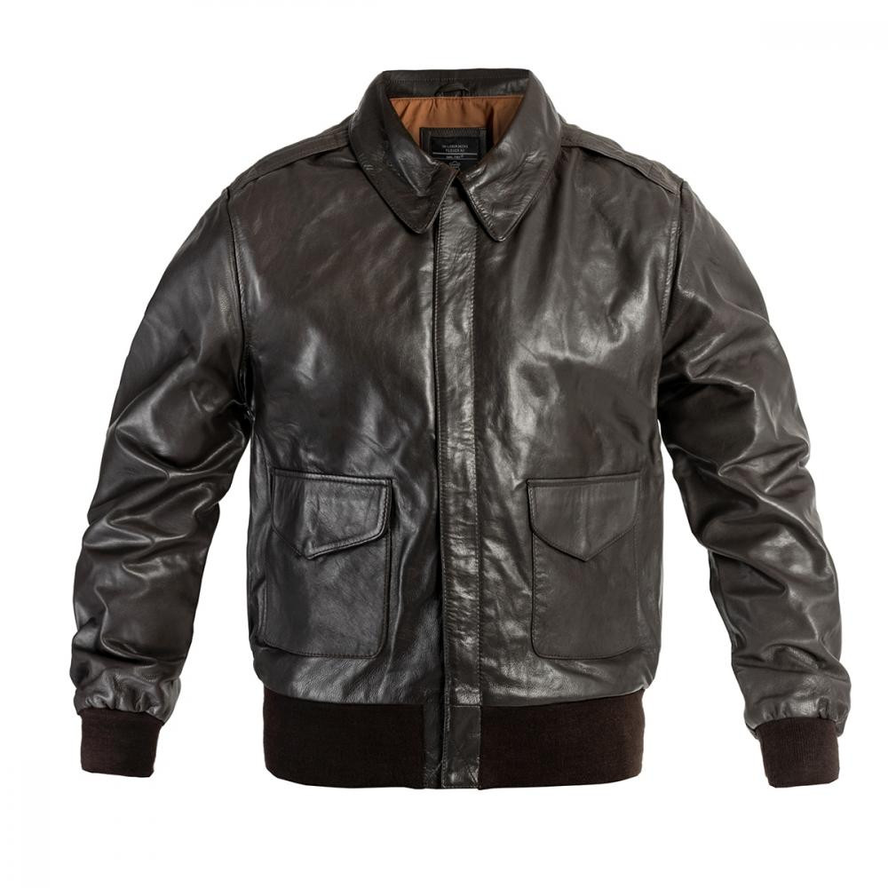 Mil-Tec US A2 Leather Flight Jacket - Brown (10460009-904) - зображення 1