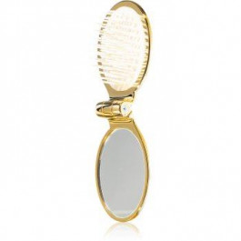 Janeke Gold Line Golden Folding Hair-Brush with Mirror Гребінець для волосся з дзеркальцем 9,5 x 5,5 x 3,5 