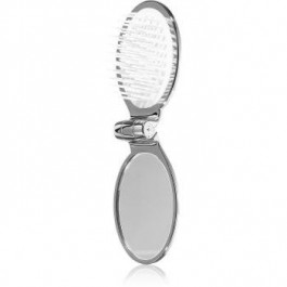 Janeke Chromium Line Folding Hair-Brush with Mirror Гребінець для волосся з дзеркальцем 9,5 x 5,5 x 3,5 cm