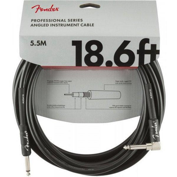 Fender Cable Professional Series 18.6' Angled Black (990820019) - зображення 1