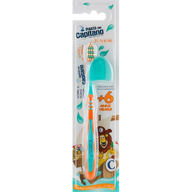 Pasta del Capitano Дитяча зубна щітка  Junior 6+ М&#39;яка Помаранчева (8002140035913_orange) - зображення 1