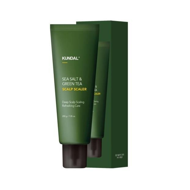 KUNDAL Сольовий очищаючий скраб для шкіри голови з чайним деревом Sea Salt & Green Tea Scalp Scaler Herb Mi - зображення 1