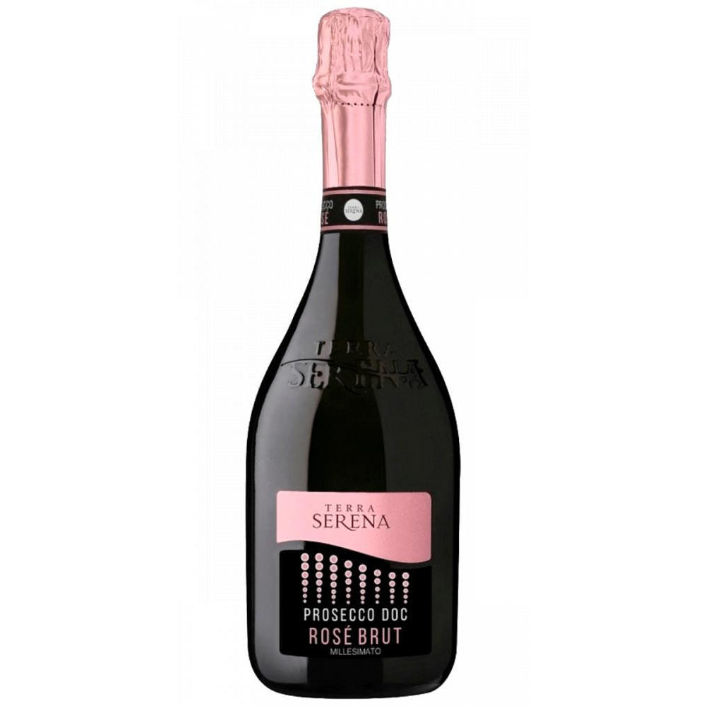 Serena Вино ігристе  Prosecco DOC Rose Brut Millesimato брют рожеве, 11%, 750 мл (8010719015136) - зображення 1