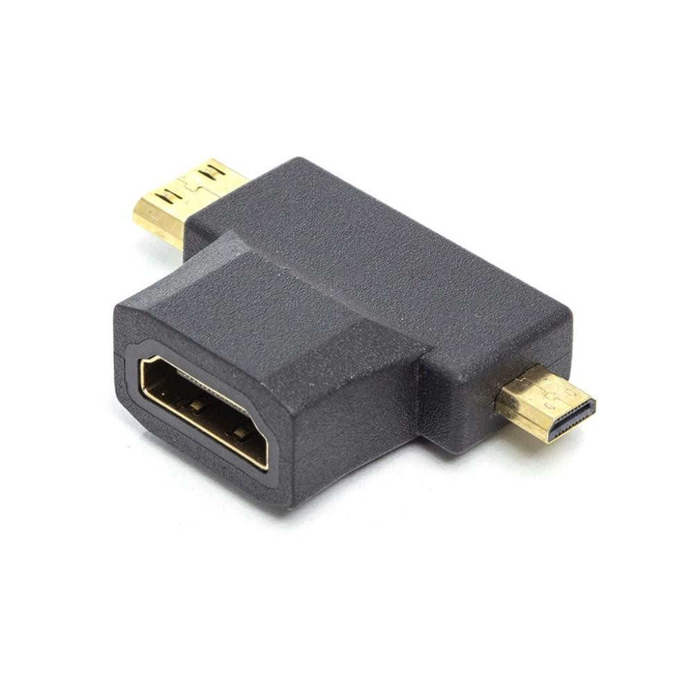 PowerPlant HDMI - Mini-HDMI/Micro-HDMI Black (CA912056) - зображення 1