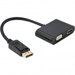 Cablexpert DisplayPort to HDMI/VGA Black (A-DPM-HDMIFVGAF-01)