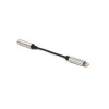 Кабель USB Type-A PowerPlant Lightning - аудио 3.5 мм Silver/Black (CA910366)