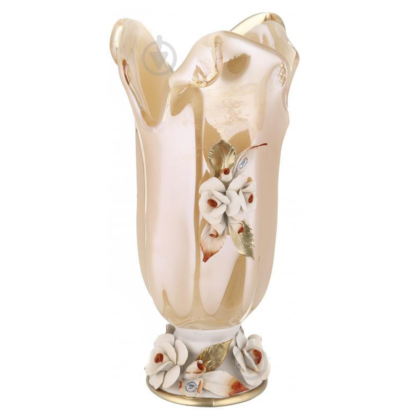 White Cristal Ваза  Tulipan скляна VS 2800/HNY/C 35 см медова - зображення 1
