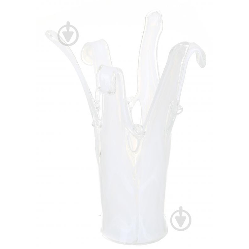 Antonio Tammaro Ваза скляна  Murano 34,5 см біла (VAS2043-08) - зображення 1