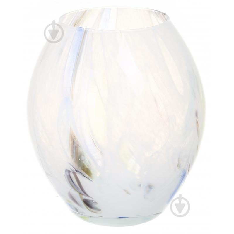 Antonio Tammaro Ваза скляна  Oliva 22,5 см білий мурин (VAS4318-390) - зображення 1