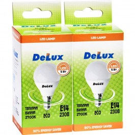 DeLux LED BL50P 5W 2700K 220V E14 набор 2 шт (90010971)