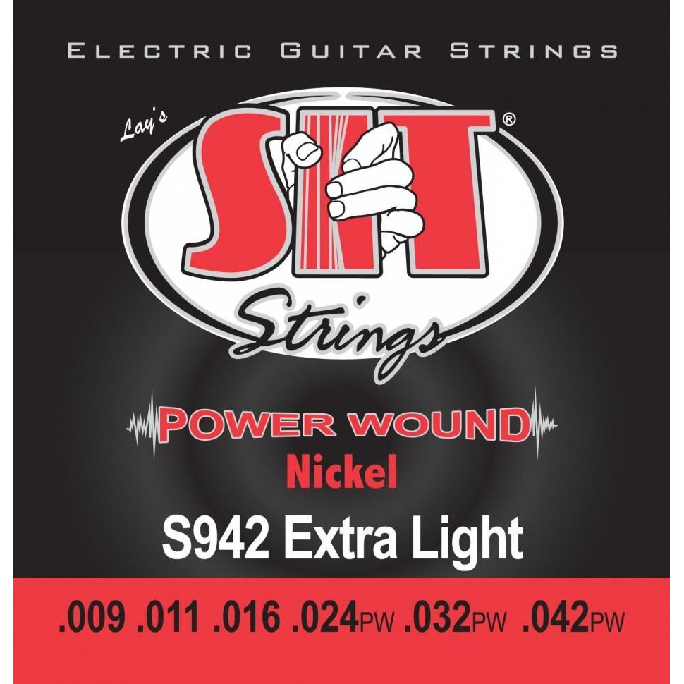 SIT strings S942 Extra Light Power Wound Nickel Electric Guitar Strings 9/42 - зображення 1