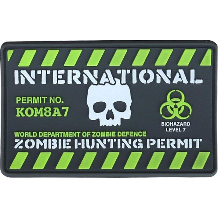  Шеврон KOMBAT Zombie Hunting Permit 8x5 см (kb-zhpp) - зображення 1