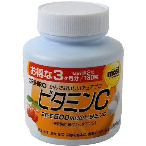 ORIHIRO Vitamin C 180 жувальних таблеток (4971493104062) - зображення 1