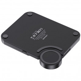 USAMS US-CD190 15W 3-in-1 Desktop Wireless Charger Black (CD190WXC01)