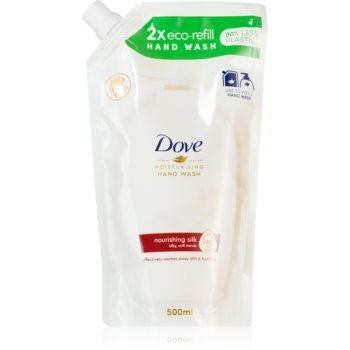 Dove Silk Fine рідке мило для рук змінне наповнення 500 мл - зображення 1