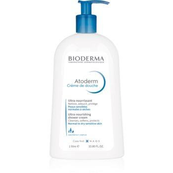 Bioderma Atoderm Shower Cream поживний крем для душу для нормальної та сухої чутливої шкіри 1000 мл - зображення 1