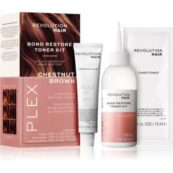 Revolution Haircare Plex Bond Restore Kit набір для підсилення кольору волосся відтінок Chestnut Brown - зображення 1