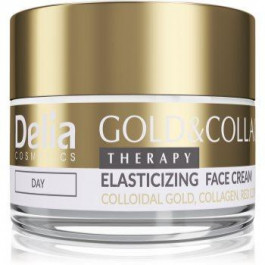   Delia Cosmetics Gold & Collagen Therapy денний крем покращує еластичність шкіри 50 мл