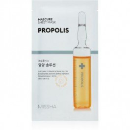 Missha Mascure Propolis поживна косметична марлева маска для чутливої та подразненої шкіри 28 мл