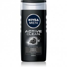 Nivea Men Active Clean гель для душу для обличчя, тіла та волосся для чоловіків  250 мл
