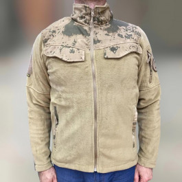 Wolftrap Армійська Кофта флісова , тепла, розмір M, колір Койот, Камуфляжні вставки на рукави, плечі, кишені 