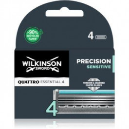 Wilkinson Sword Quattro Titanium Sensitive Змінні картриджі  4 кс